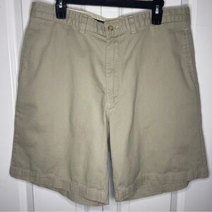 Vintage Polo Ralph Lauren Shorts Made In USA 36” Chino Flat Front Beige Mens 90s